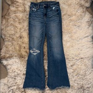 American Eagle Distressed Flare Jeans